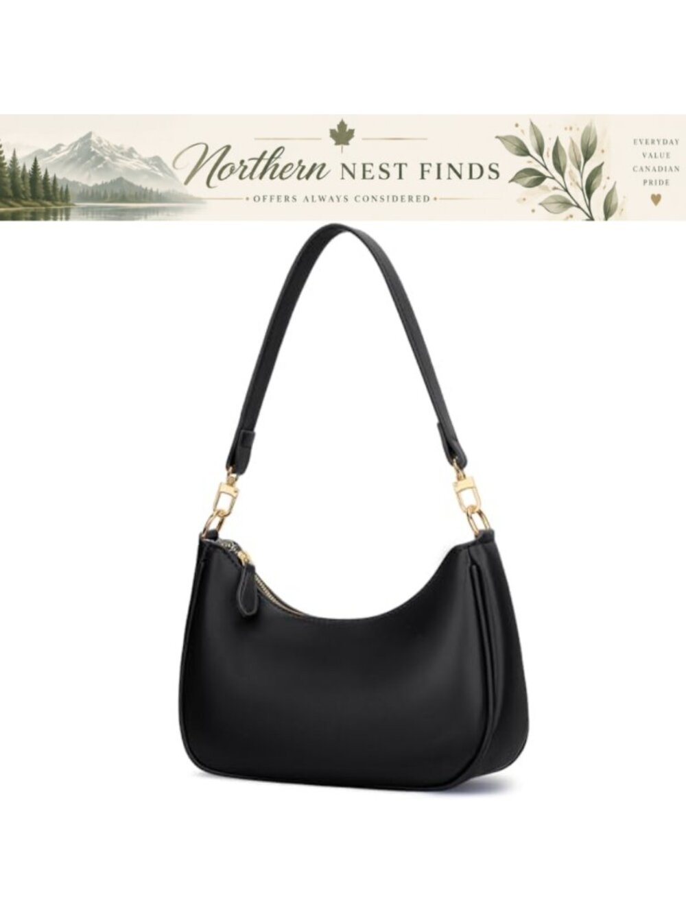 PU Leather Hobo Shoulder Bag Cute Tote Purse Women Everyday Travel